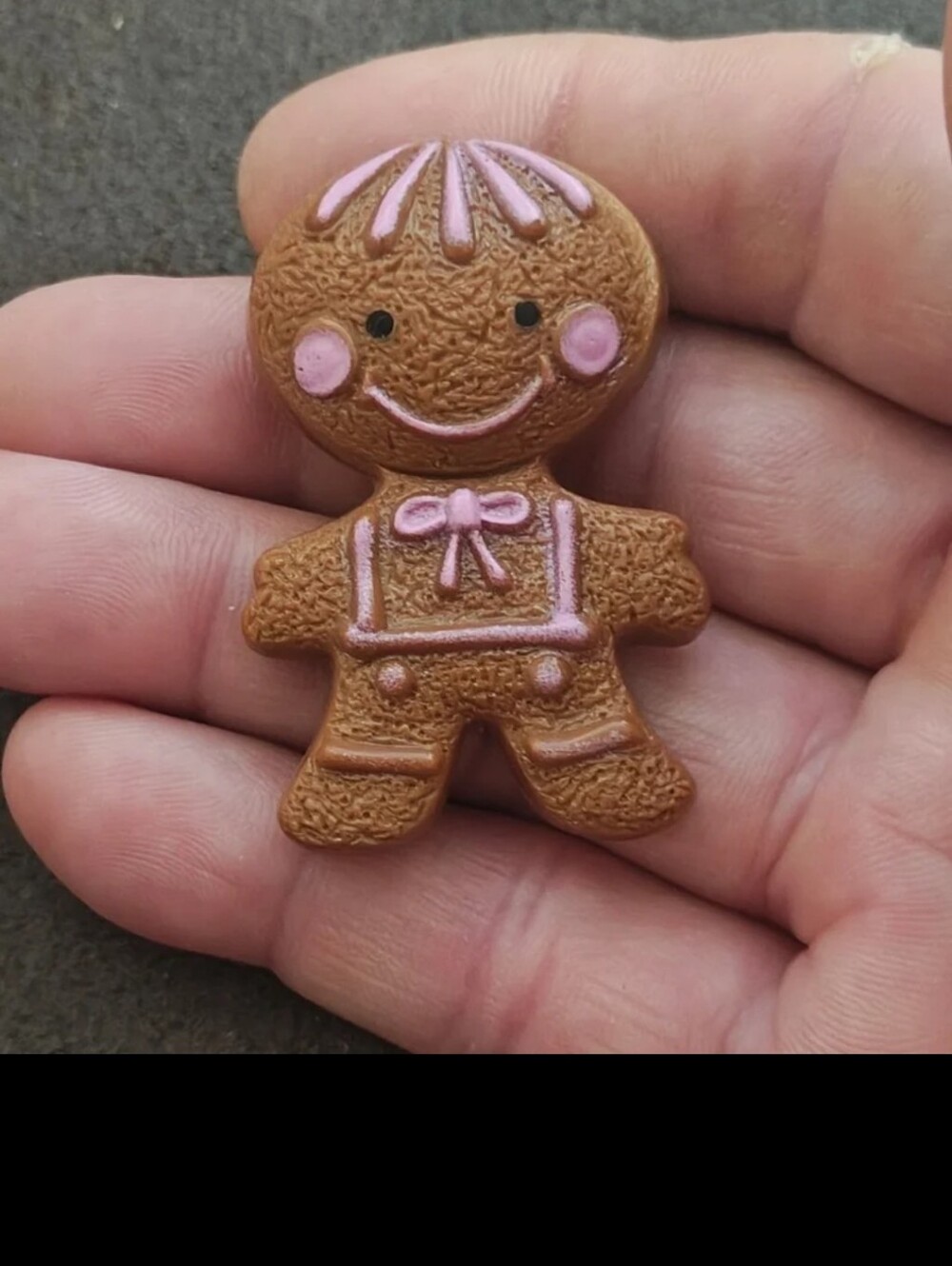 1972 Avon Gingerbread Man Pin Pal Fragrance Glacé Brooch Pin.